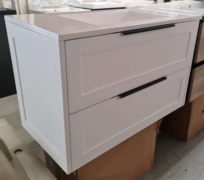 HAMPTON WALL HUNG VANITY | 900MM | SHAKER STYLE | PLYWOOD