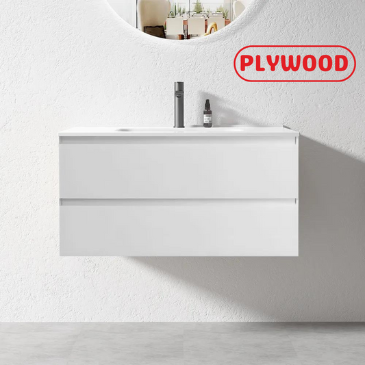 NELSON WALL HUNG VANITY | 900MM | GLOSS WHITE | PLYWOOD