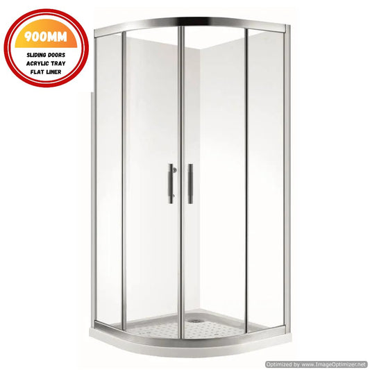 900X900MM ROUND SHOWER ENCLOSURE KIT - CHROME