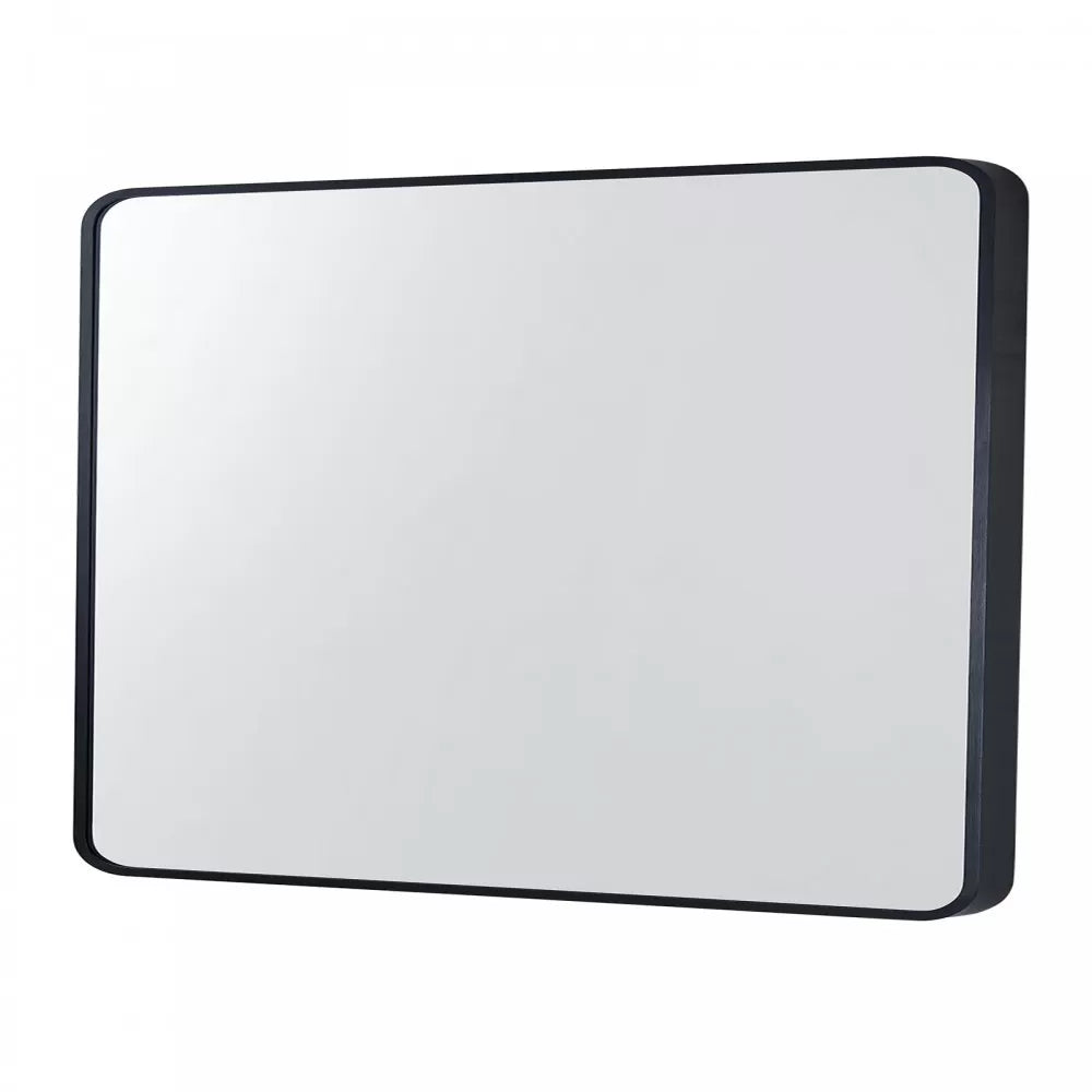 900x750MM SERAPHINE BLACK ALUMINIUM FRAMED MIRROR DN