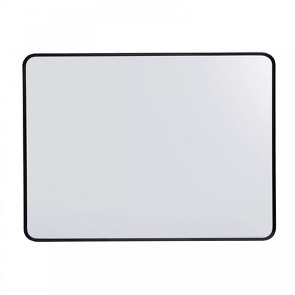 900x750MM SERAPHINE BLACK ALUMINIUM FRAMED MIRROR DN