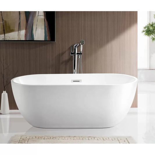 1400MM OVAL FREESTANDING BATH - WHITE