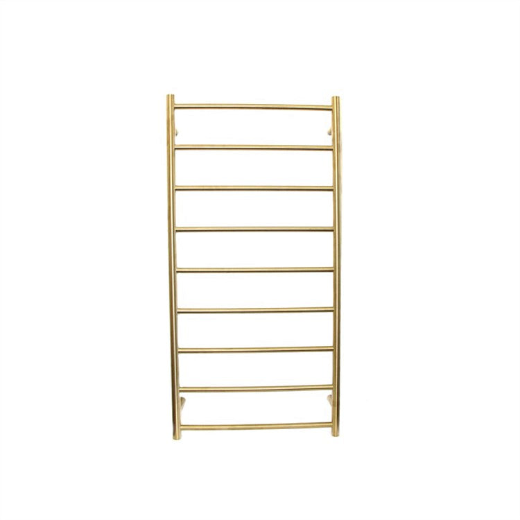 TRANQUILLITY JERSEY 9 BAR ROUND HEATED TOWEL WARMER - BRUSHED BRASS 1200H*600W*120D