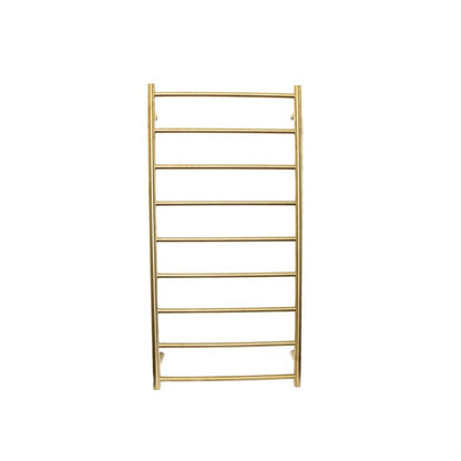 TRANQUILLITY JERSEY 9 BAR ROUND HEATED TOWEL WARMER - BRUSHED BRASS 1200H*600W*120D