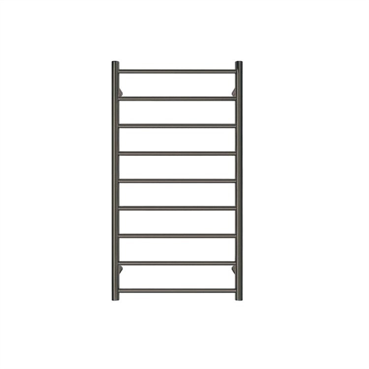 TRANQUILLITY JERSEY 9 BAR ROUND HEATED TOWEL WARMER - BRUSHED GUNMETAL 1200H*600W*120D