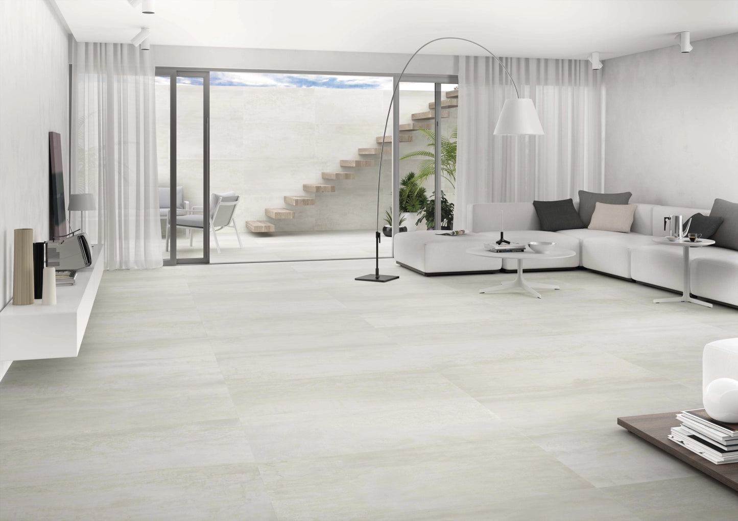 ACIER WHITE MT CONCRETE LOOK PORCELAIN TILES- $59/SQM