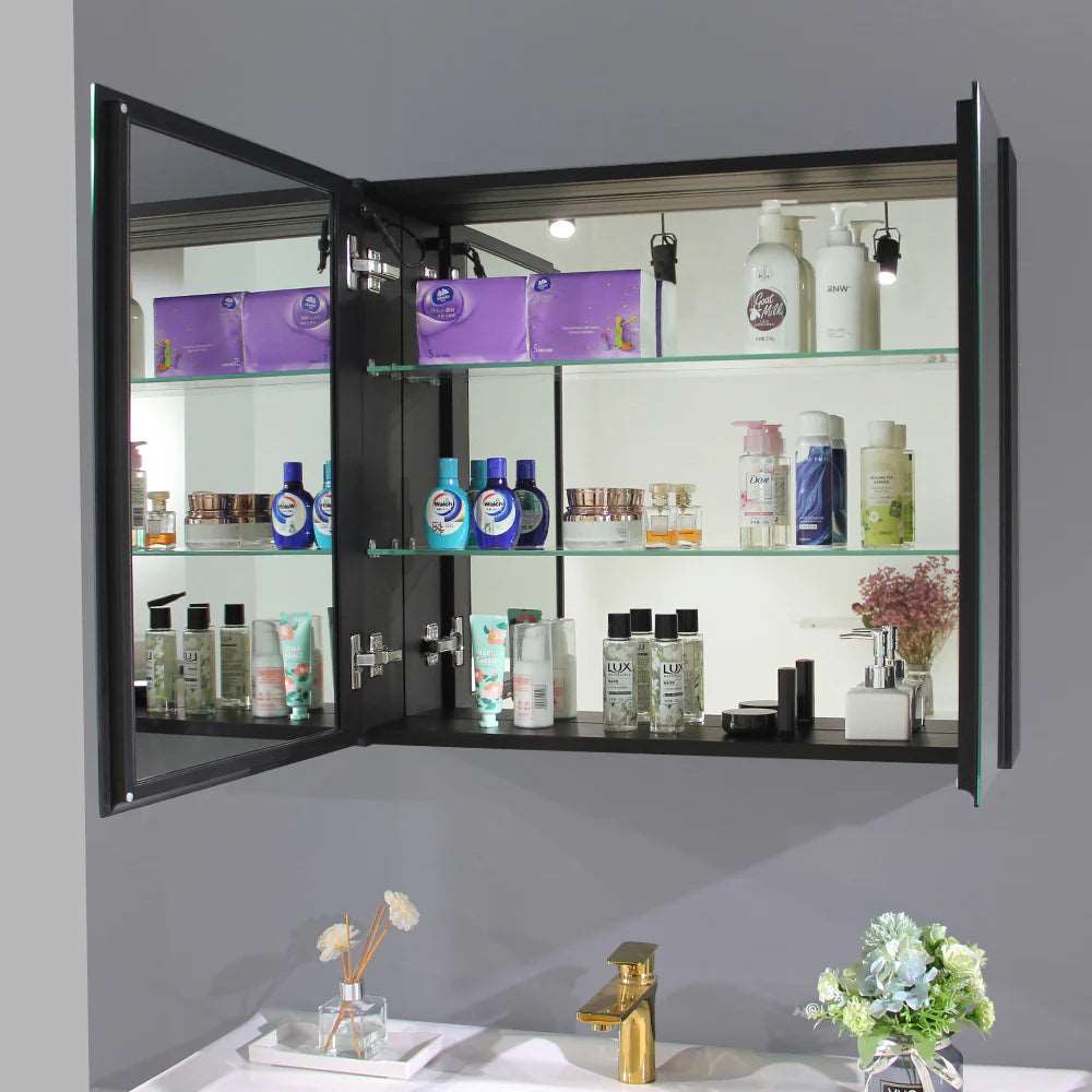 750MM LED MIRROR CABINET WITH BUILT IN MAGNIFYING MIRROR