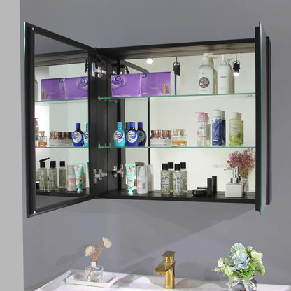 LED MIRROR CABINET | 900MM  | BUILT IN DEFOGGER | MAGNIFYING MIRROR | 3 COLOUR LIGHTS