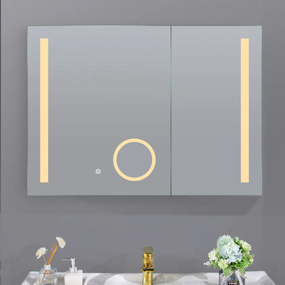 LED MIRROR CABINET | 900MM  | BUILT IN DEFOGGER | MAGNIFYING MIRROR | 3 COLOUR LIGHTS