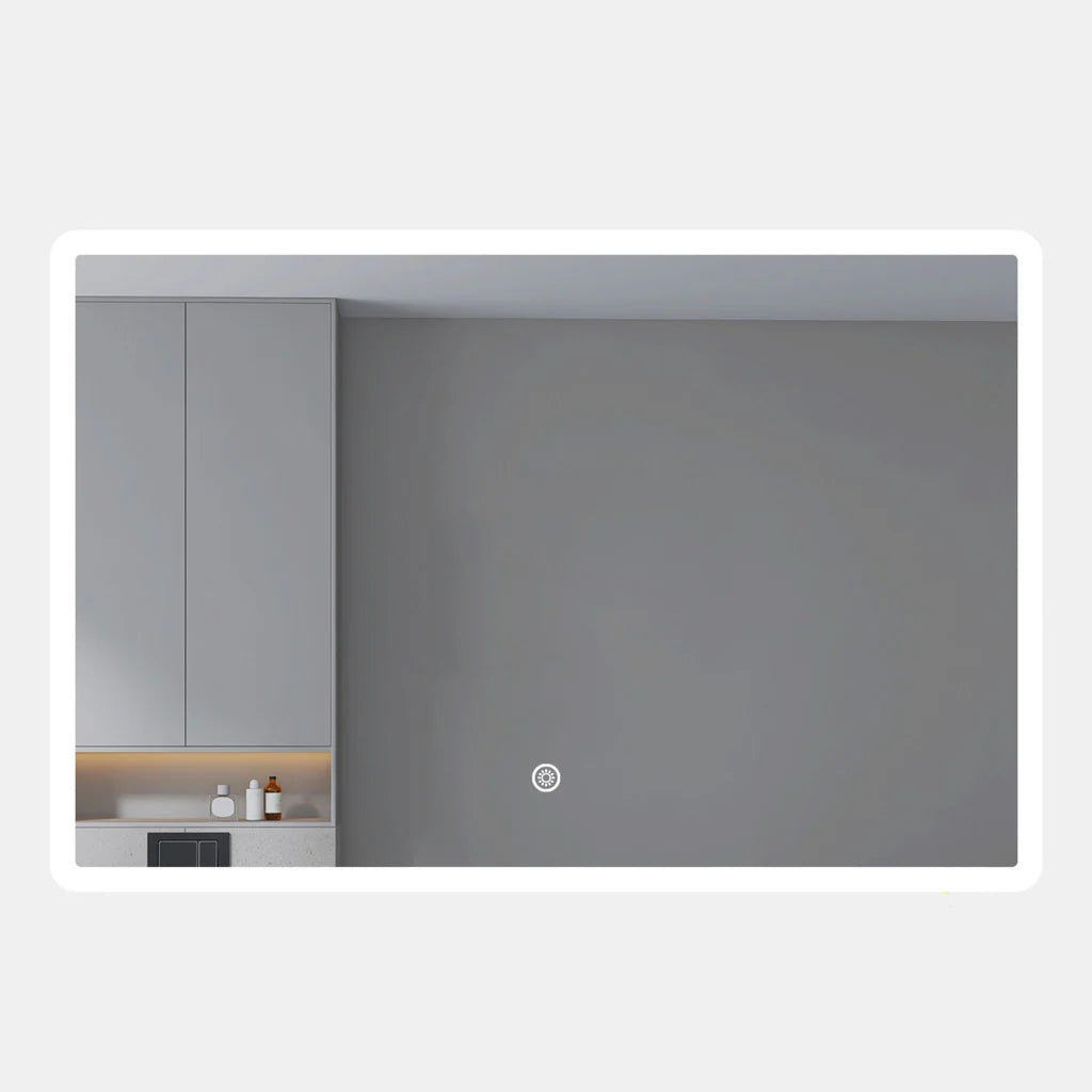 1200X800MM RECTANGLE LED MIRROR WITH RIM | DEMISTER |TOUCH SWITCH | 3 COLOURS BC