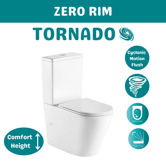 BROOKLYN ZERO RIM TORNADO TOILET SUITE 670X360X865