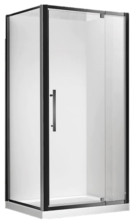 900X900MM SQUARE SHOWER ENCLOSURE - MATTE BLACK