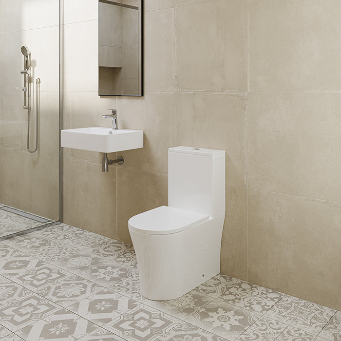 ELEMENTI CURA CC BACK TO WALL TOILET SUITE GLOSS WHITE