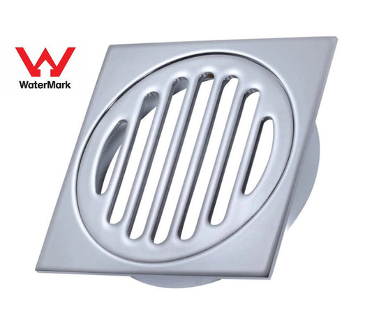 80MM SQUARE FLOOR DRAIN - CHROME