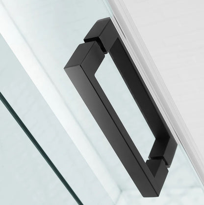 1400MM BLACK FRAMELESS SLIDING SHOWER DOOR