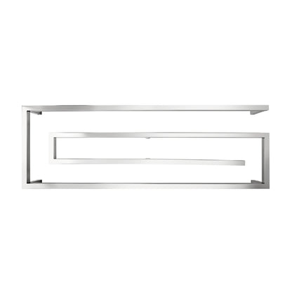 TRANQUILITY DESIGNER P 4 BAR SQUARE HEATED TOWEL RAIL POLISHED STAINLESS FINISH PSPC