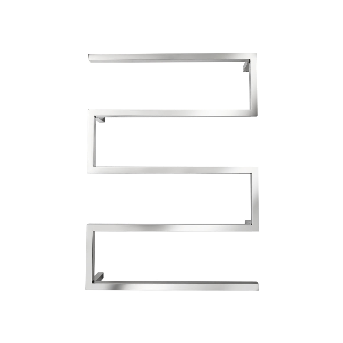 TRANQUILITY DESIGNER 5 BAR SQUARE HEATED TOWEL RAIL POLISHED STAINLESS