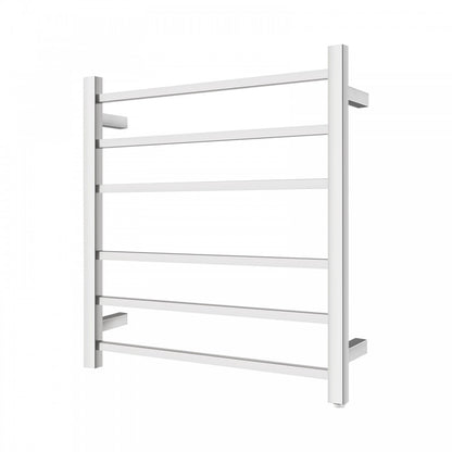 6 BAR SQUARE HEATED TOWEL RAIL - CHROME 674H*620W*120D