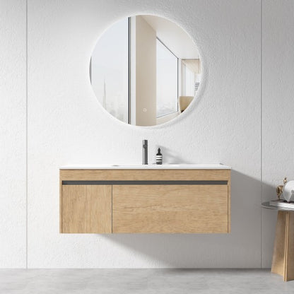 HONEY OAK WALL HUNG VANITY | 1200MM SINGLE BASIN VANITY | BC13