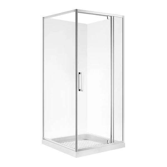 1000X1000MM SQUARE CHROME SHOWER ENCLOSURE KIT