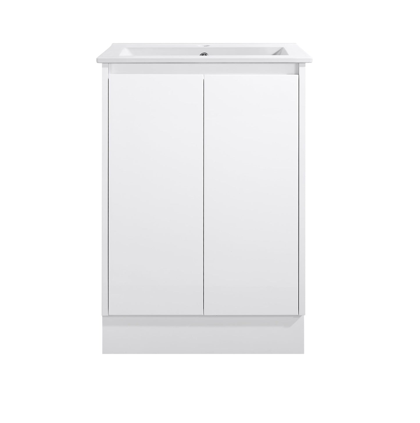 600MM SLIM PVC WHITE FLOORSTANDING VANITY 100% WATERPROOF