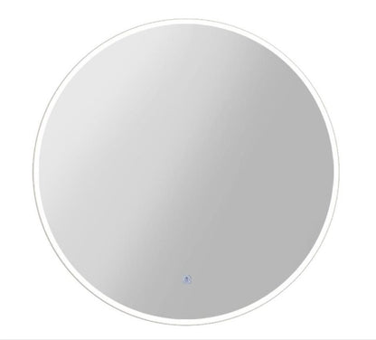 600MM HILTON ROUND LED MIRROR DN| DEMISTER | 3 COLOUR LIGHTS | 15MM EUPHOTIC RIM