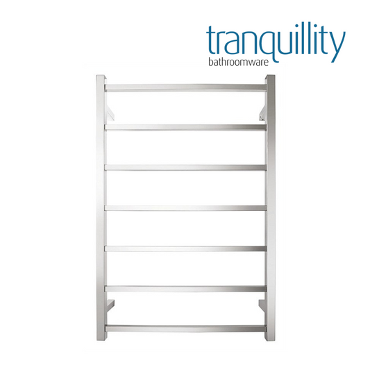 TRANQUILLITY JERSEY 7 BAR SQUARE HEATED TOWEL WARMER - POLISHESD STAINLESS 920H*620W*120D