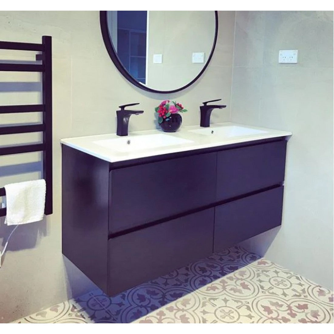 NELSON WALL HUNG VANITY | 1500MM | DARK OAK | PLYWOOD