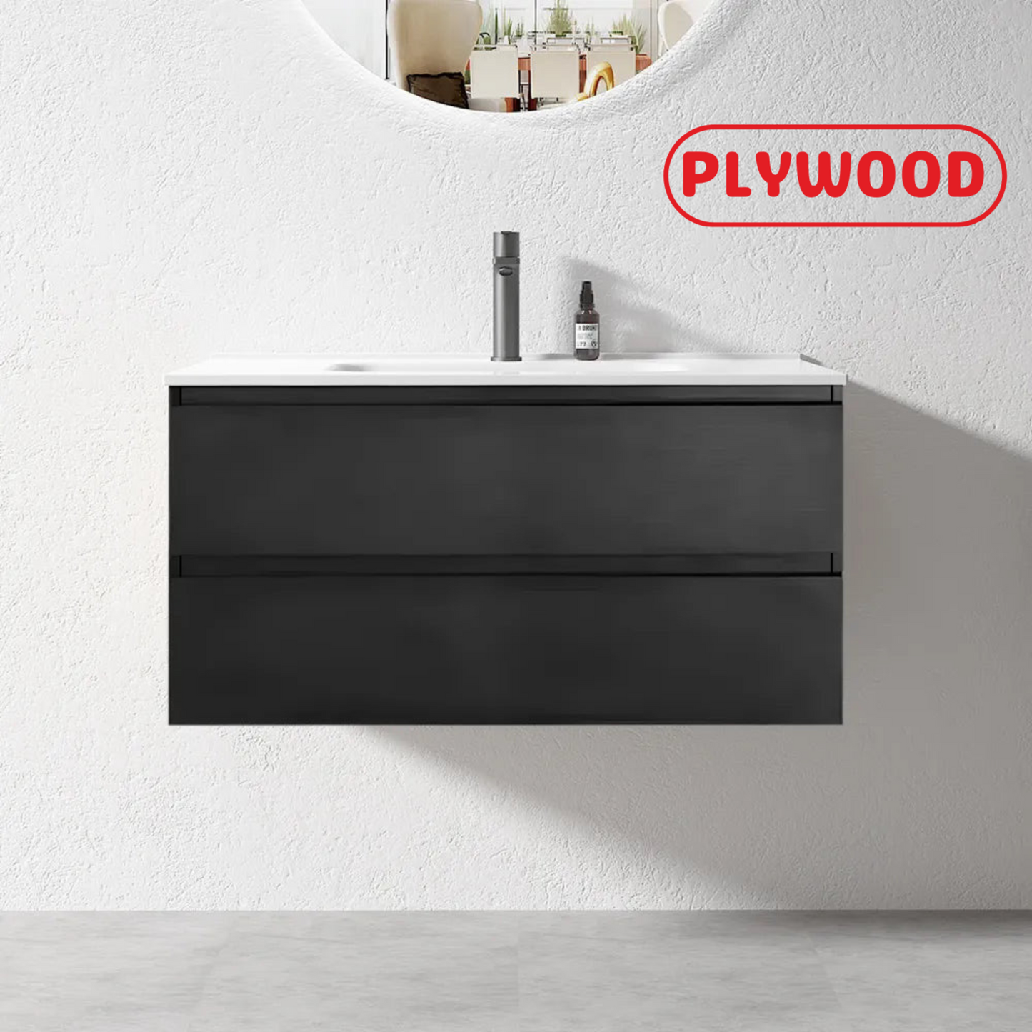 NELSON WALL HUNG VANITY | 900MM | DARK OAK | PLYWOOD