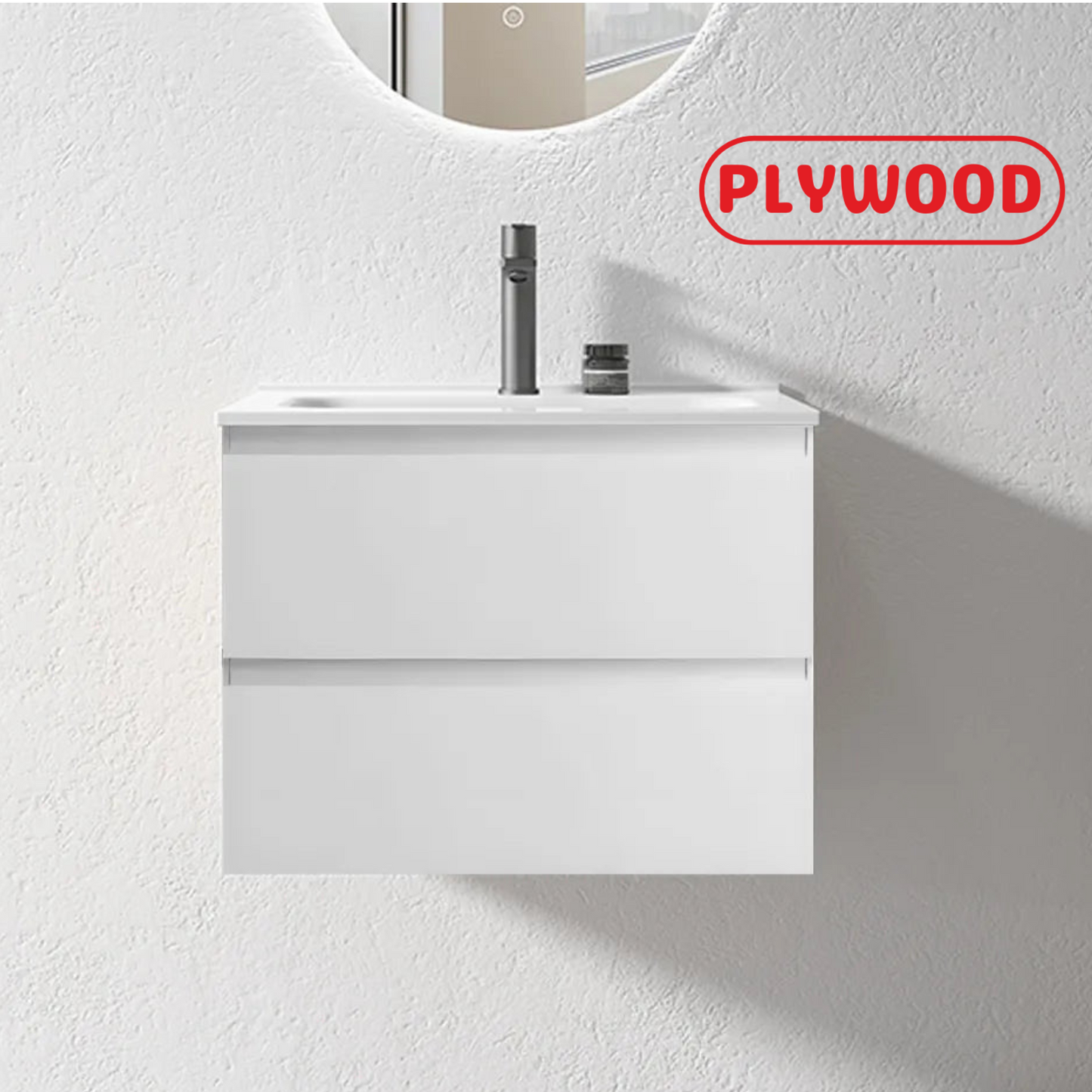 NELSON WALL HUNG VANITY | 600MM | GLOSS WHITE | PLYWOOD