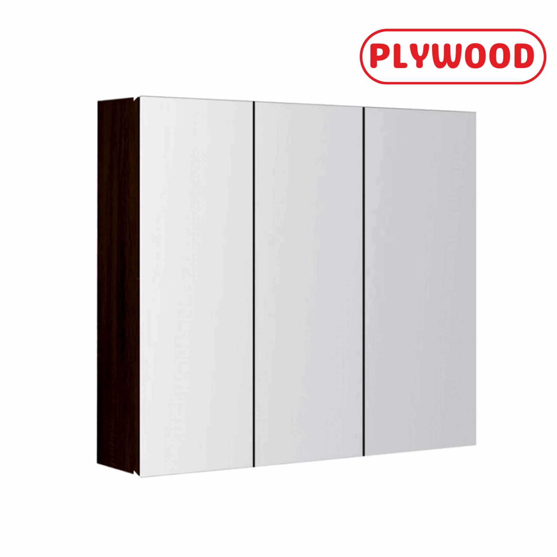 1200MM DARK OAK PLYWOOD MIRROR CABINET