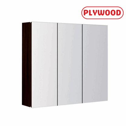 1200MM DARK OAK PLYWOOD MIRROR CABINET