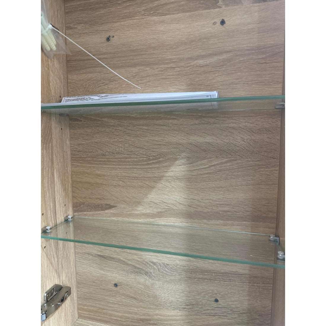 1200MM LIGHT OAK PLYWOOD MIRROR CABINET