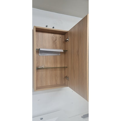 BATHROOM MIRROR CABINET | 450MM | LIGHT OAK | PLYWOOD