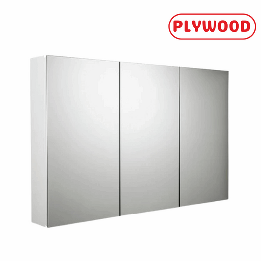 1200MM WHITE PLYWOOD MIRROR CABINET