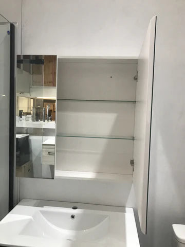 BATHROOM MIRROR CABINET | 750MM | WHITE GLOSS | PLYWOOD