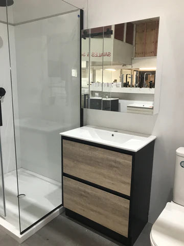 BATHROOM MIRROR CABINET | 750MM | WHITE GLOSS | PLYWOOD