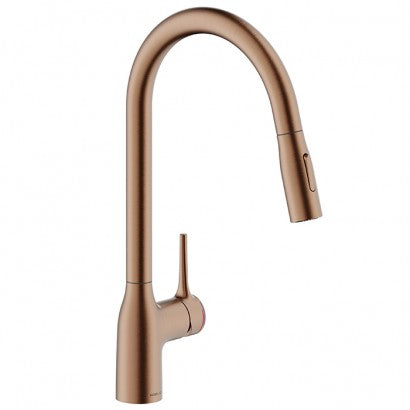 NOBILI MANIA GOOSE NECK KITCHEN MIXER WITH PULL OUT SPRAY - CHOCOLATE RED PVD