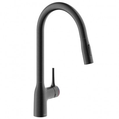 NOBILI MANIA GOOSE NECK KITCHEN MIXER WITH PULL OUT SPRAY - MOON DROP PVD