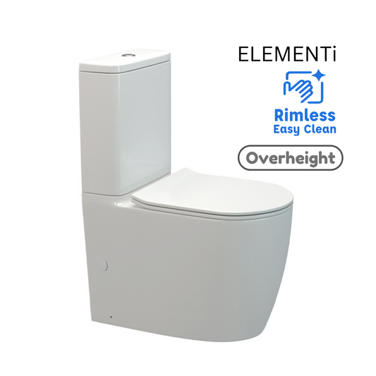 ELEMENTI UNO OVERHEIGHT CC BTW TOILET SUITE | TOP/BOTTOM INLET