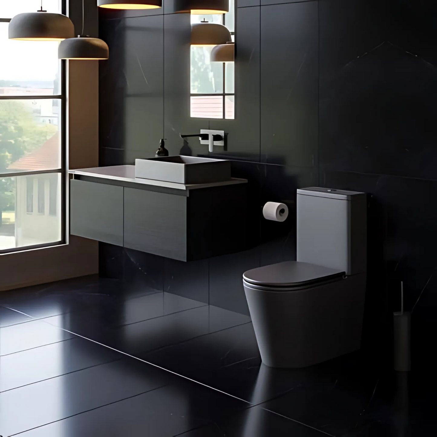 ELEMENTI GARDA CC BTW TOILET SUITE - MATT WHITE / MATT BLACK