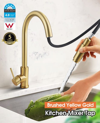 EURO 360° SWIVEL PULLOUT KITCHEN SINK MIXER - 5 COLOURS