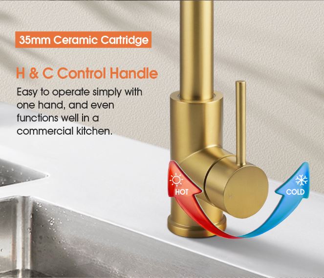 EURO 360° SWIVEL PULLOUT KITCHEN SINK MIXER - 5 COLOURS