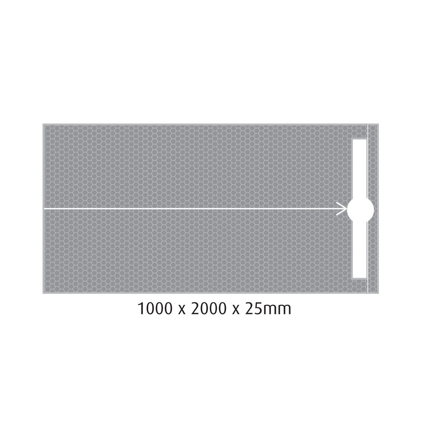 MARMOX 1000X2000MM READY TO TILE-OVER SHOWER BASE  | TROUGH DRAIN TRAVERSE