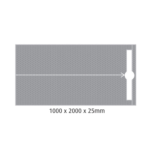 MARMOX 1000X2000MM READY TO TILE-OVER SHOWER BASE  | TROUGH DRAIN TRAVERSE