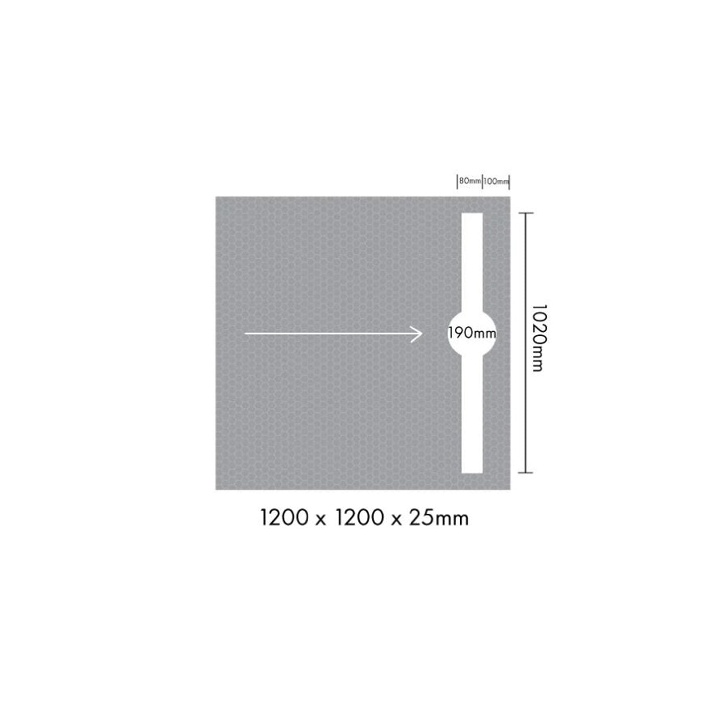 MARMOX 1200X1200MM READY TO TILE-OVER SHOWER BASE  | TROUGH DRAIN TRAVERSE