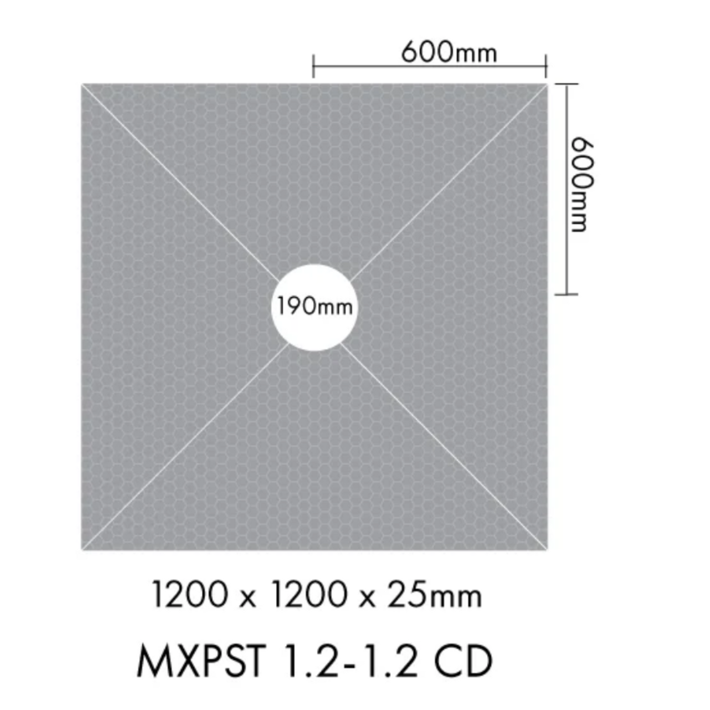 MARMOX READY TO TILE - OVER SHOWER BASES - CENTRE DRAIN