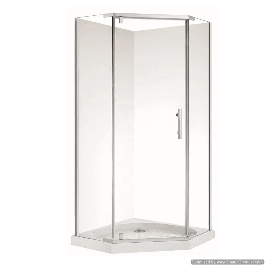 900X900MM ANGLED SHOWER ENCLOSURE KIT - CHROME