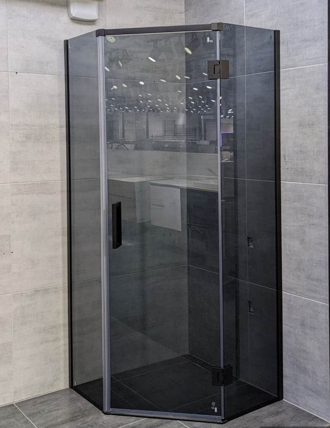 900X900MM BLACK TINTED DIAMOND FRAMELESS SHOWER GLASS