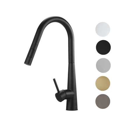 ROMA GOOSENECK PULLOUT KITCHEN SINK MIXER | 5 COLOURS